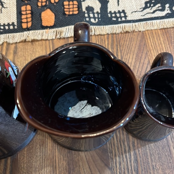 Vintage Redware 1950s pancake batter set with rooster design - Picture 7 of 9